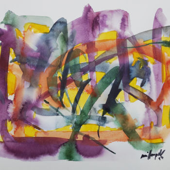 Malarstwo zatytułowany „Colours of Chloe 1” autorstwa Ulli Heupel, Oryginalna praca, Akwarela