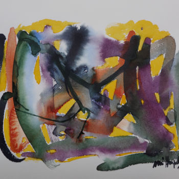 Painting titled "Colours of Chloe 3" by Ulli Heupel, Original Artwork, Watercolor