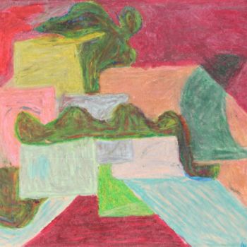 Peinture intitulée "In The Cube" par Ulli Heupel, Œuvre d'art originale, Huile