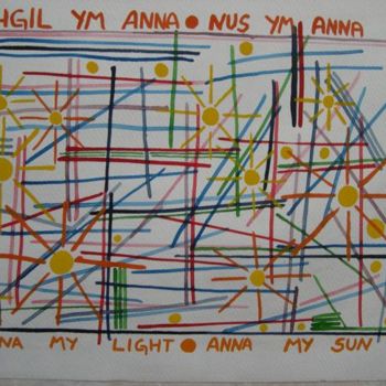 Painting titled "Anna My Light" by Ulli Heupel, Original Artwork, Oil