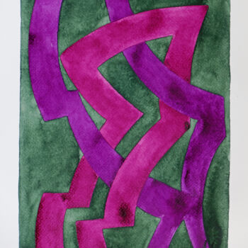 Painting titled "23 / XII  Guarding…" by Ulli Heupel, Original Artwork, Watercolor