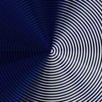 Digital Arts titled "Blue Circles" by Ulli Heupel, Original Artwork, Digital Painting