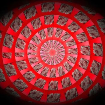 Digitale Kunst mit dem Titel "Red Rocks" von Ulli Heupel, Original-Kunstwerk, Digitale Malerei