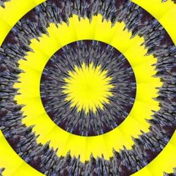 Digitale Kunst getiteld "Yellow Rocks II" door Ulli Heupel, Origineel Kunstwerk, Digitaal Schilderwerk