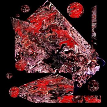 「Abstract Square 109」というタイトルのデジタルアーツ Ulli Heupelによって, オリジナルのアートワーク, デジタル絵画