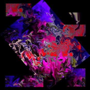 Цифровое искусство под названием "Abstract Square 116" - Ulli Heupel, Подлинное произведение искусства, Цифровая живопись