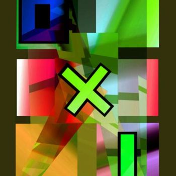 「OXI 3」というタイトルのデジタルアーツ Ulli Heupelによって, オリジナルのアートワーク, デジタル絵画