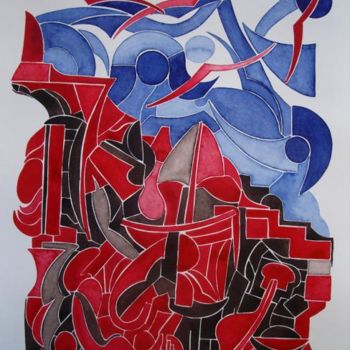 Malerei mit dem Titel "At The Seaside" von Ulli Heupel, Original-Kunstwerk, Öl