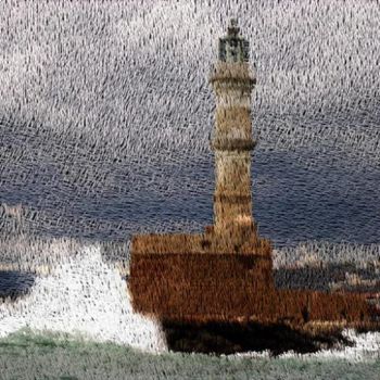Digital Arts titled "Chania Port" by Ulli Heupel, Original Artwork, Digital Painting