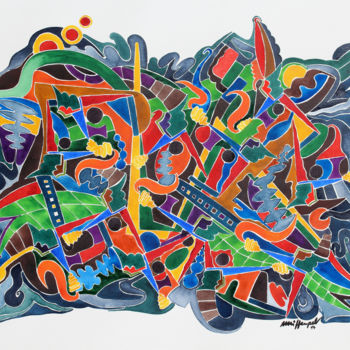 Peinture intitulée "Colours Of Friendsh…" par Ulli Heupel, Œuvre d'art originale, Huile