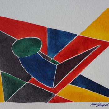 Malerei mit dem Titel "Ohne Titel III" von Ulli Heupel, Original-Kunstwerk, Aquarell