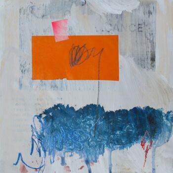 Картина под названием "Rectangle orange nu…" - Eric Ullrich, Подлинное произведение искусства, Акрил