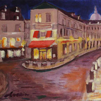 Painting titled "Paris Montmartre" by Laurent Guérin, Original Artwork, Acrylic