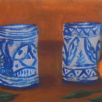 Pintura intitulada "Les Vases de Tolède" por Laurent Guérin, Obras de arte originais, Acrílico