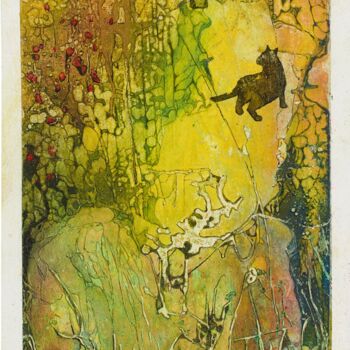 Painting titled "Garden repelling br…" by Ulrich Perret, Original Artwork, Acrylic