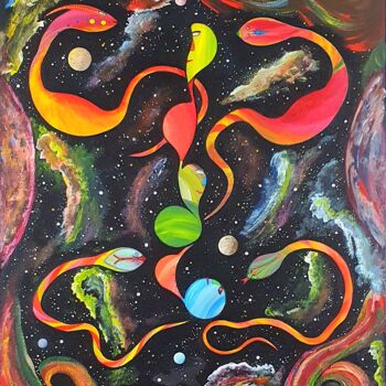 Painting titled "Traumwandler - 2 /…" by Ulrich Wandelt, Original Artwork, Acrylic