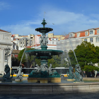 Fotografie mit dem Titel "Lissabon - Springbr…" von Ulrike Kröll, Original-Kunstwerk, Digitale Fotografie