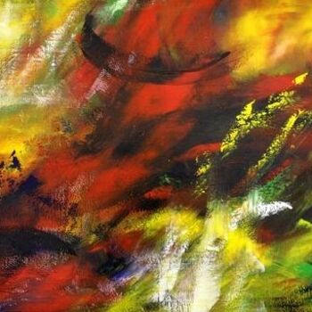 Malerei mit dem Titel "Torrero Marsch aus…" von Ulrike Pusch, Original-Kunstwerk, Öl