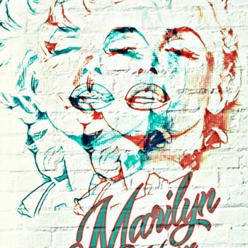 Цифровое искусство под названием "Marilyn Monroe " th…" - Ivan Venerucci, Подлинное произведение искусства, Цифровая живопись