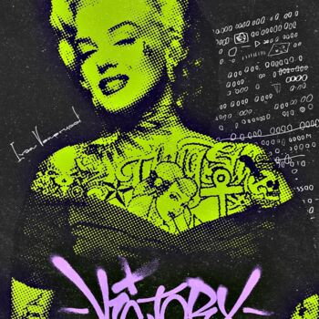 Arte digitale intitolato "Marilyn Monroe Vict…" da Ivan Venerucci, Opera d'arte originale, Fotomontaggio