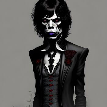 Arte digitale intitolato "Mick Jagger Gothic" da Ivan Venerucci, Opera d'arte originale, Pittura digitale