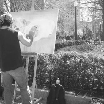 Photography titled "painter in the park" by Ulysses Mcghee, Original Artwork