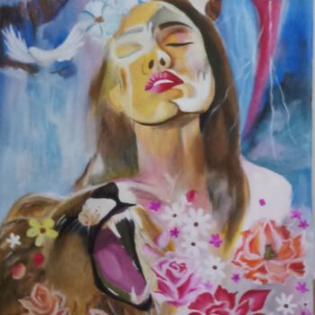 Painting titled "Desire" by Umar Arfin, Original Artwork, Acrylic