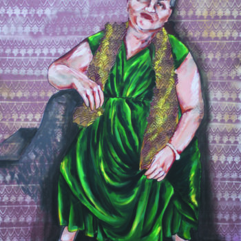 Картина под названием "big mama" - Umay Aydemir, Подлинное произведение искусства, Акрил