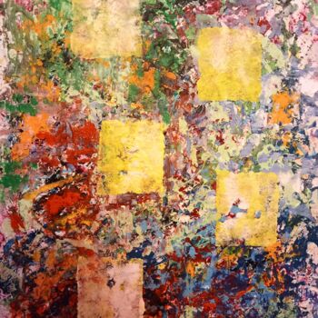 Картина под названием "Forme in superficie" - Umberto Malatesta, Подлинное произведение искусства, Акрил Установлен на Дерев…