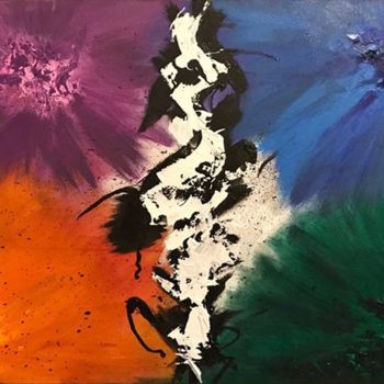 Painting titled "Abstract painting c…" by Muhammad Umer Farooq, Original Artwork, Acrylic