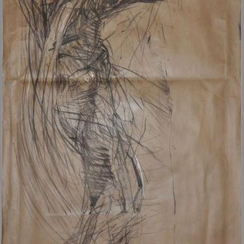 Drawing titled "The Bended One | Po…" by Edward Umiński, Original Artwork, Charcoal