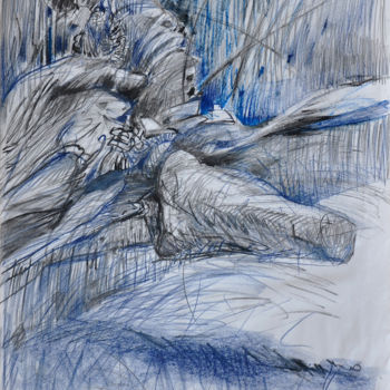 「Olśnienie | The Fla…」というタイトルの描画 Edward Umińskiによって, オリジナルのアートワーク, 木炭