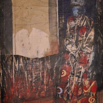 Painting titled "Mahbet | Makbet" by Edward Umiński, Original Artwork, Acrylic