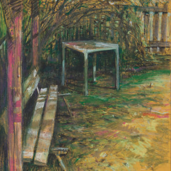 Painting titled "Zapomniany stolicze…" by Edward Umiński, Original Artwork, Pastel