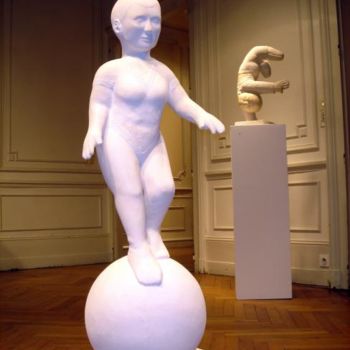 Escultura titulada "équilibriste 2" por Umo, Obra de arte original, Piedra