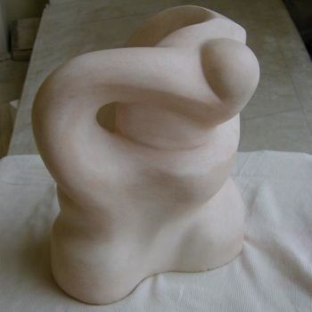 Sculpture titled "combattant 1" by Umo, Original Artwork, Stone