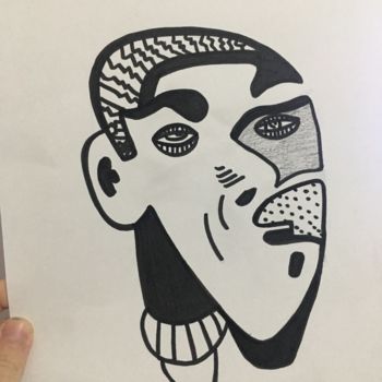 「FACE」というタイトルの描画 Umur Akcanによって, オリジナルのアートワーク