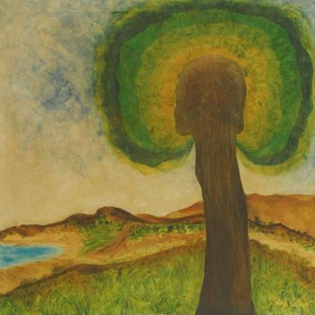 제목이 "Lebensbaum"인 미술작품 Jörg Hanam로, 원작, 기름