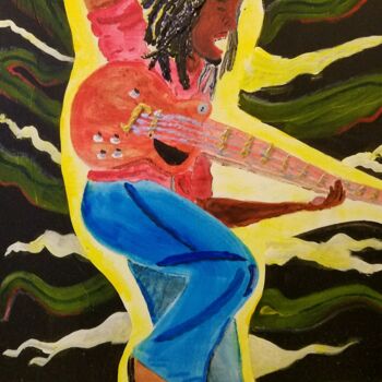 Painting titled "Easy Skankin'" by Unchained, Original Artwork, Acrylic