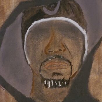 Pittura intitolato "Masked Man" da Unchained, Opera d'arte originale, Acquarello