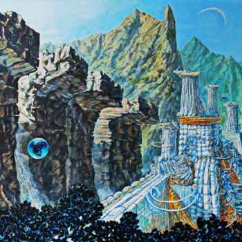 Pintura intitulada "China Valley Dreams" por Krnkhv, Obras de arte originais, Óleo