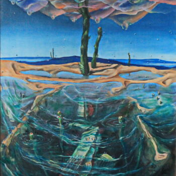 Painting titled "Там. H2O." by Krnkhv, Original Artwork