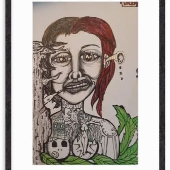 印花与版画 标题为“Emty mind framed” 由Undertaci, 原创艺术品, 数字打印 安装在玻璃上