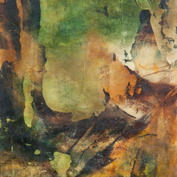 Картина под названием "Woodlands" - Przemek Kret, Подлинное произведение искусства, Масло Установлен на Деревянная панель