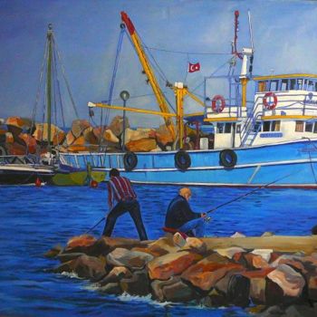 "Balıkçılar" başlıklı Tablo İSmail Üner tarafından, Orijinal sanat