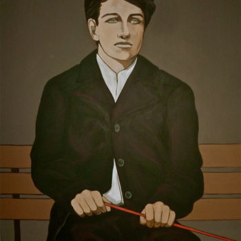 Painting titled "Rimbaud, periode lo…" by James La Bruyere, Original Artwork, Acrylic Mounted on Wood Stretcher frame