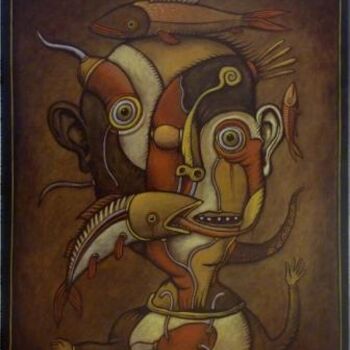 Peinture intitulée "Le pêcheur" par Unknown Artist, Œuvre d'art originale