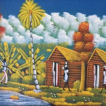 Schilderij getiteld "La vida de campo" door Unknown Artist, Origineel Kunstwerk, Olie