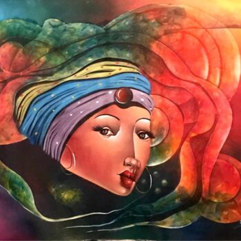 Картина под названием "La bruja" - Unknown Artist, Подлинное произведение искусства, Акрил