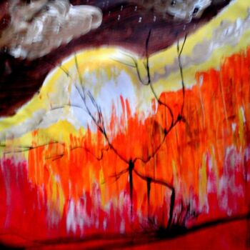 Peinture intitulée "Tree in the Amber" par Unknown Artist, Œuvre d'art originale